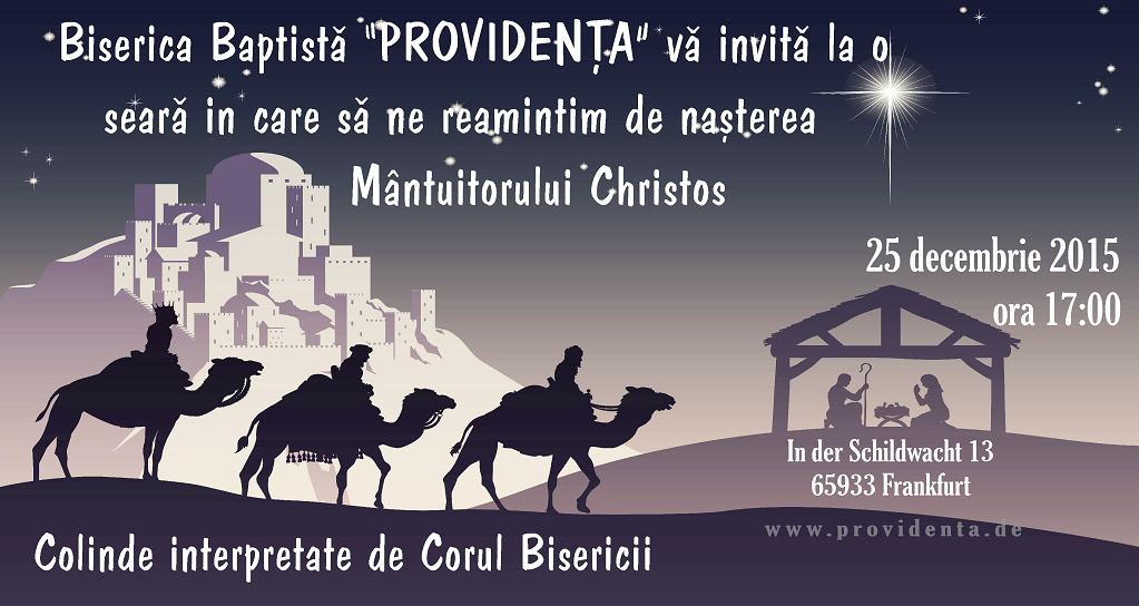 Seara de colinde - Concert de craciun - Biserica Baptista Providenta Frankfurt Germania