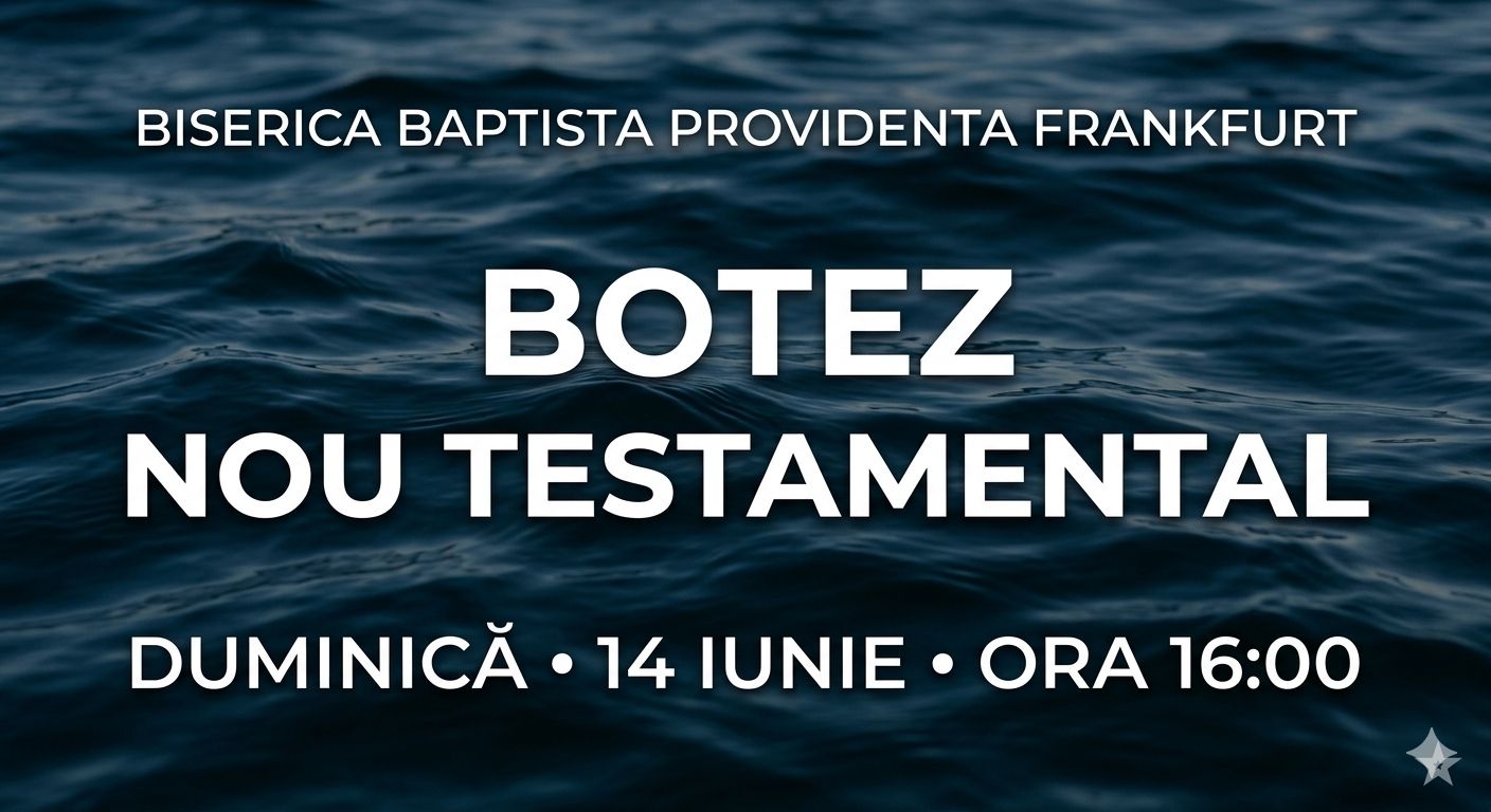 Biserica Baptista Germania - Botez Nou Testamental